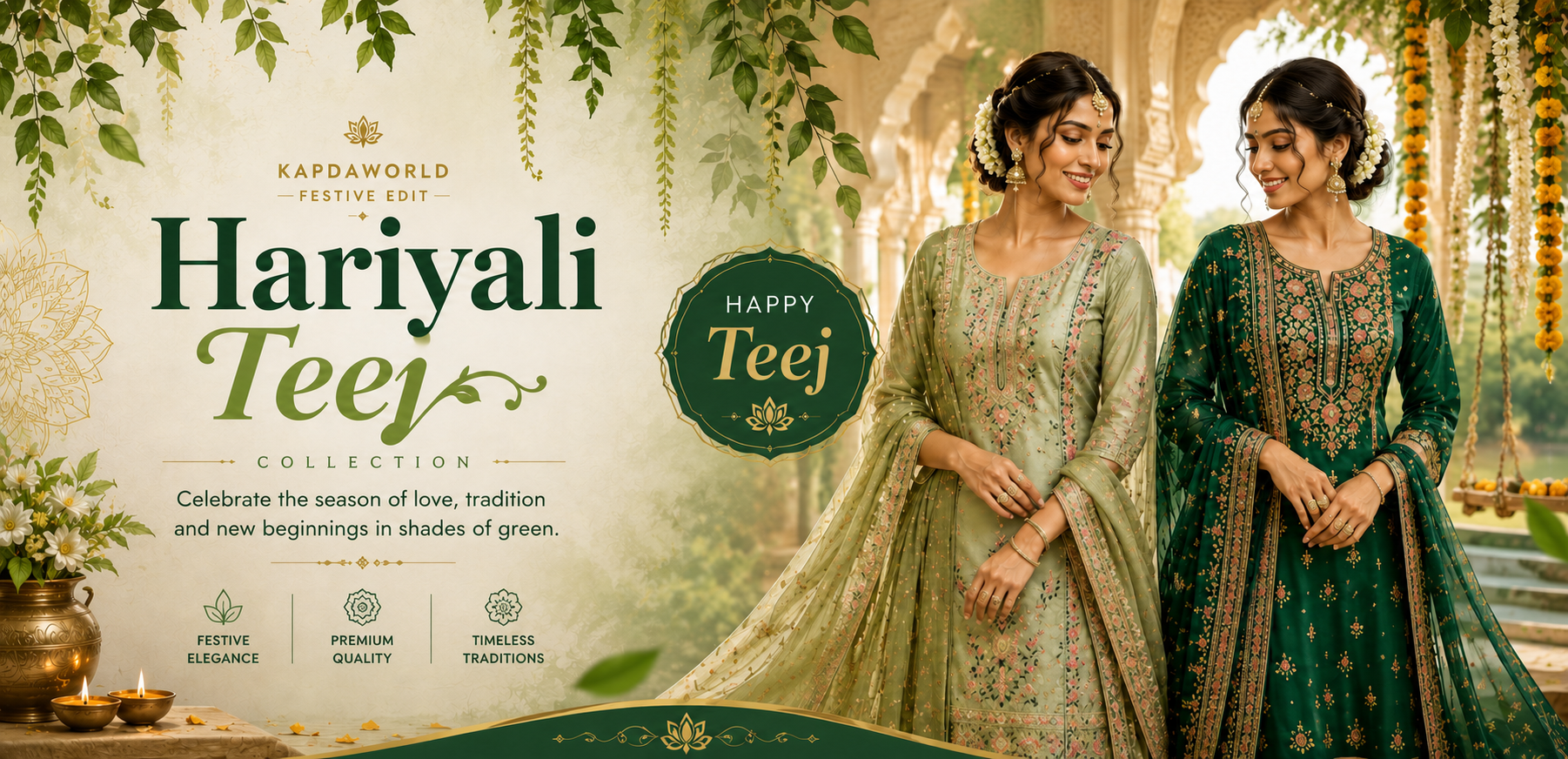 KapdaWorld Hariyali Teej festive collection