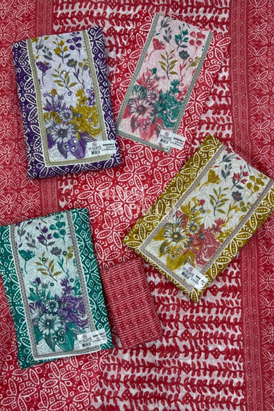 Ahmedabad Unstitched Slub Suit with Chiffon Dupatta (Set of 4)100No