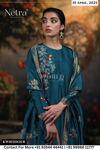 Netra Catalogue - Arra: Exclusive Weaving Salwar Suit Catalog Wholesale Price