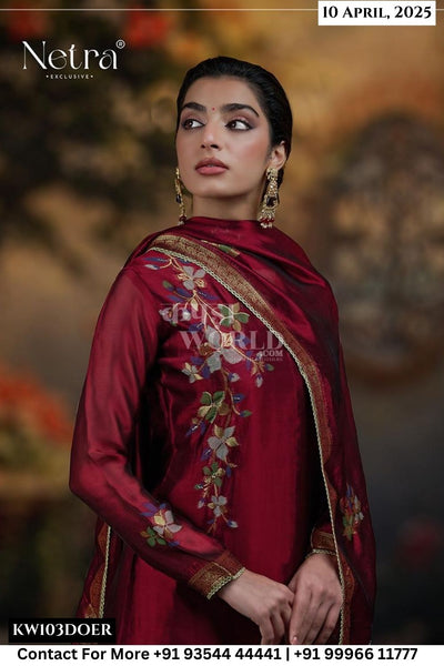 Netra Catalogue - Arra: Exclusive Weaving Salwar Suit Catalog Wholesale Price
