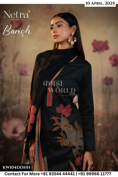 Netra Catalogue - BARISH: PREMIUM COTTON SILK SOLID WITH EMBROIDERY