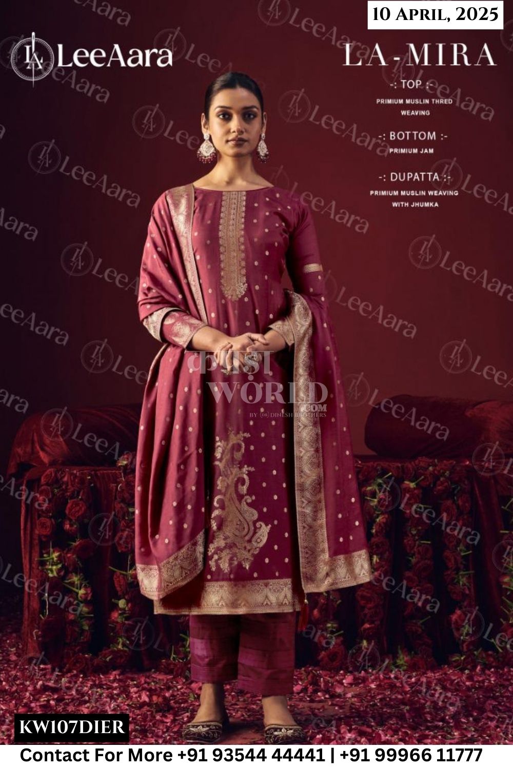 Lee Aara Catalogue - LA-MIRA: PRIMIUM MUSLIN THRED WEAVING