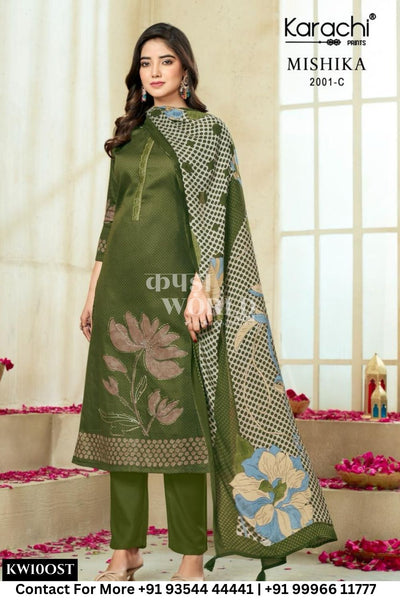 Karachi Catalogue - Mishika: Digital Printed Fancy Satin Suit Suppliers