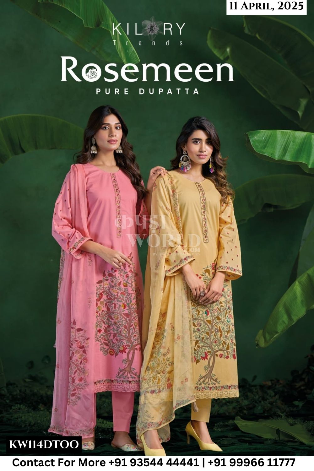 Kilory Catalogue - Rosemeen: Fancy Work Cotton Suit Catalog Wholesale price