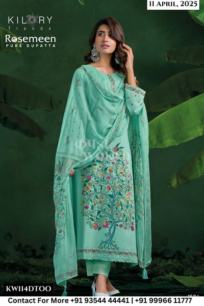 Kilory Catalogue - Rosemeen: Fancy Work Cotton Suit Catalog Wholesale price