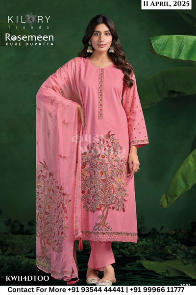 Kilory Catalogue - Rosemeen: Fancy Work Cotton Suit Catalog Wholesale price
