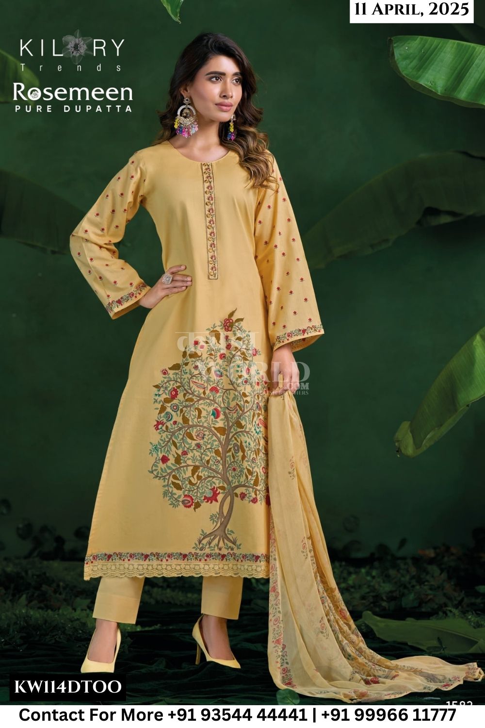 Kilory Catalogue - Rosemeen: Fancy Work Cotton Suit Catalog Wholesale price