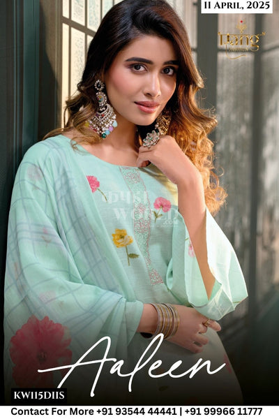 Rang Fashion Catalogue - Aaleen: Summer Wear Fancy Linen Suit Exporters