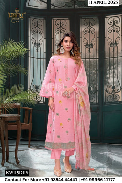 Rang Fashion Catalogue - Aaleen: Summer Wear Fancy Linen Suit Exporters