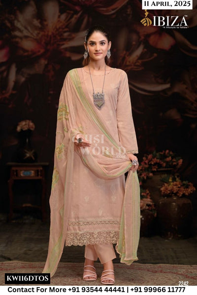 Ibiza Catalogue - Anika: Pure Linen Khadi Pattern Ladies Suit Catalog Wholesale