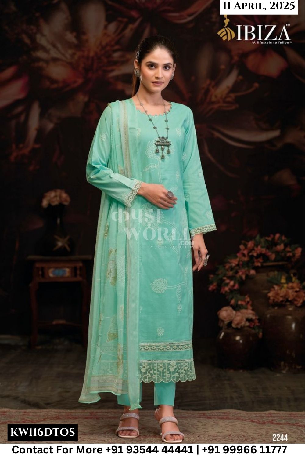 Ibiza Catalogue - Anika: Pure Linen Khadi Pattern Ladies Suit Catalog Wholesale