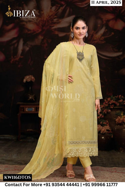 Ibiza Catalogue - Anika: Pure Linen Khadi Pattern Ladies Suit Catalog Wholesale