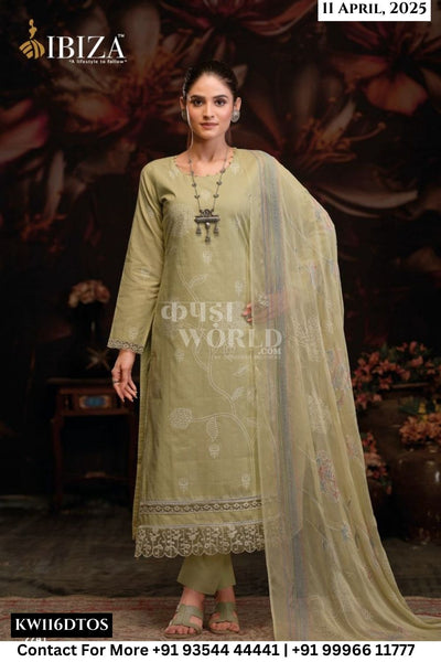 Ibiza Catalogue - Anika: Pure Linen Khadi Pattern Ladies Suit Catalog Wholesale