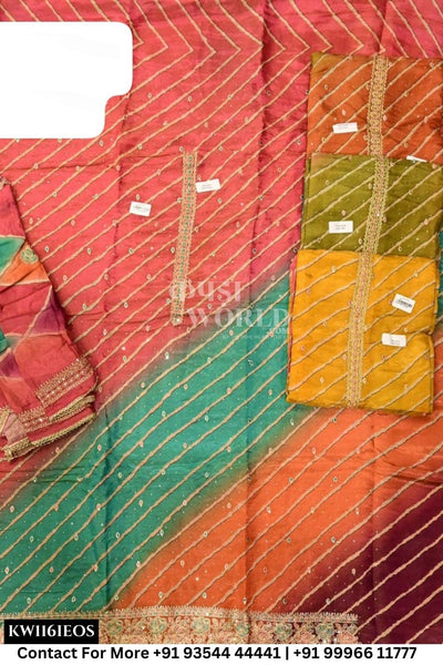 Kaydee - Fancy Cotton Suits With Half Work Pure Dupatta Patti:  (Set of 4)116No