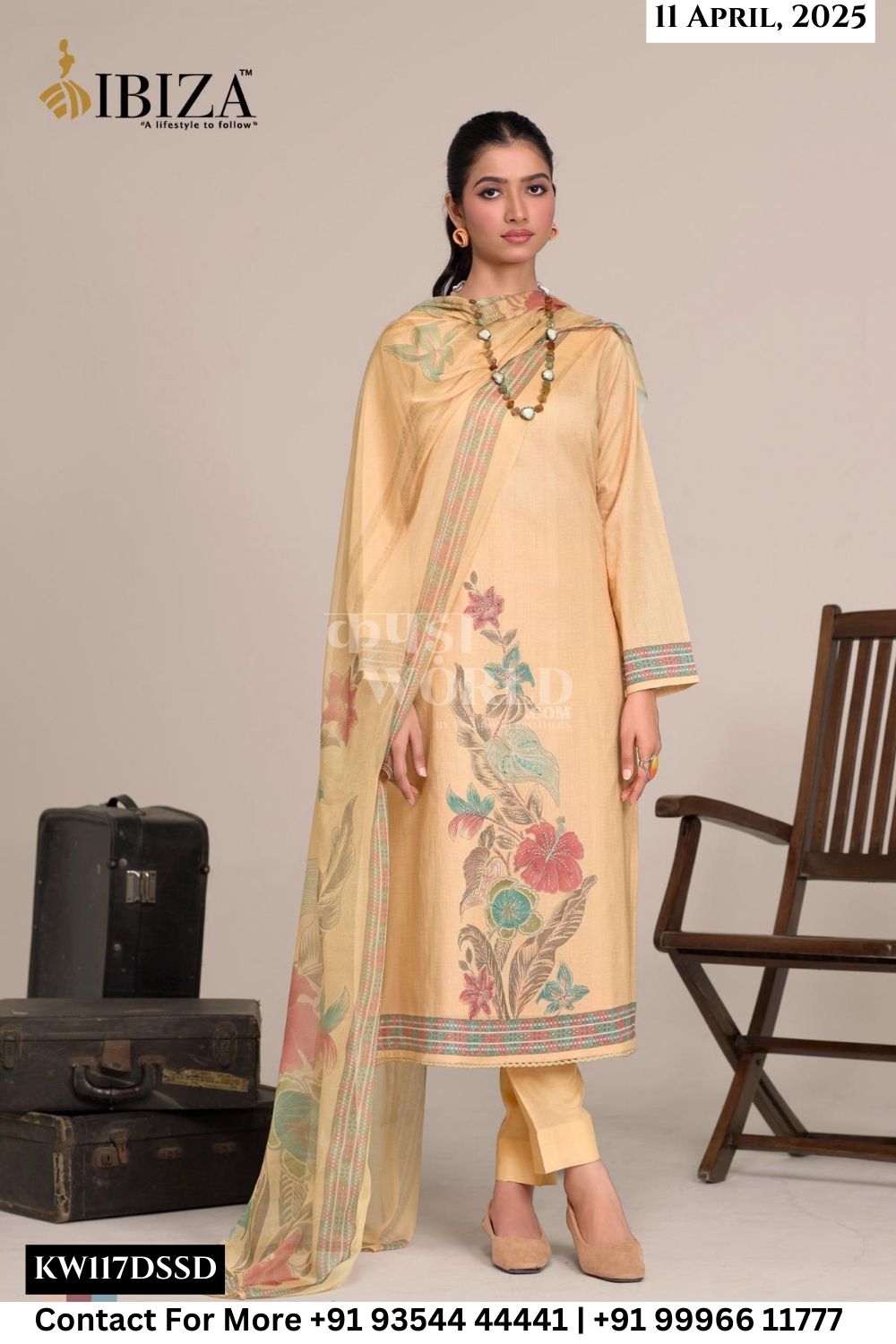 Ibiza Catalogue - Aroos: Pure Lawn Cotton Fancy Ladies Suit Exporters