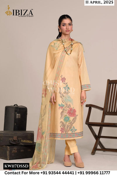 Ibiza Catalogue - Aroos: Pure Lawn Cotton Fancy Ladies Suit Exporters
