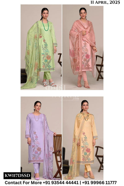 Ibiza Catalogue - Aroos: Pure Lawn Cotton Fancy Ladies Suit Exporters