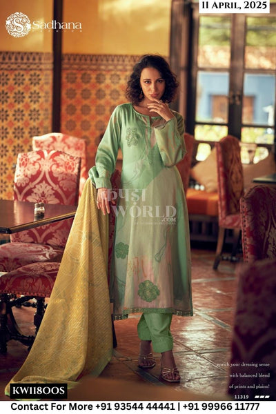 Sadhana Catalogue - Cielle: Digital Stylish Cotton Suit Catalog Dealers