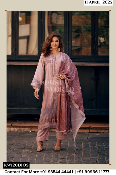 Sadhana Catalogue - Freya: Pure Muslin Silk Fancy Suit Catalog Exporter