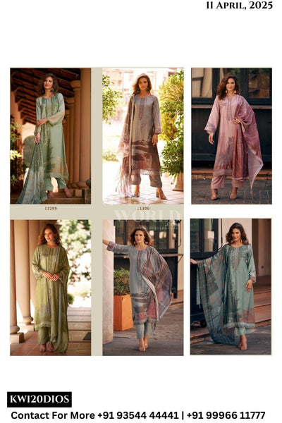 Sadhana Catalogue - Freya: Pure Muslin Silk Fancy Suit Catalog Exporter