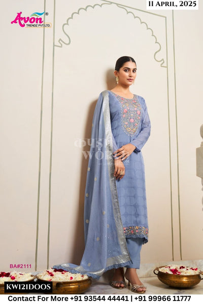 Avon Trendz Catalogue - Gulaabi: Designer Organza Suit Latest Catalog Supplier
