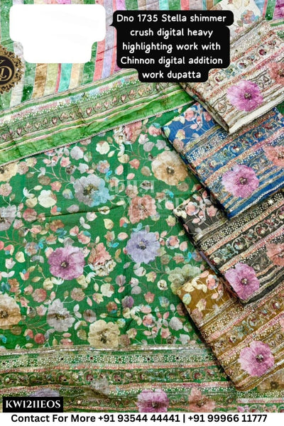 Kaydee - Fancy Cotton Suits With Half Work Pure Dupatta Patti:  (Set of 5)121No