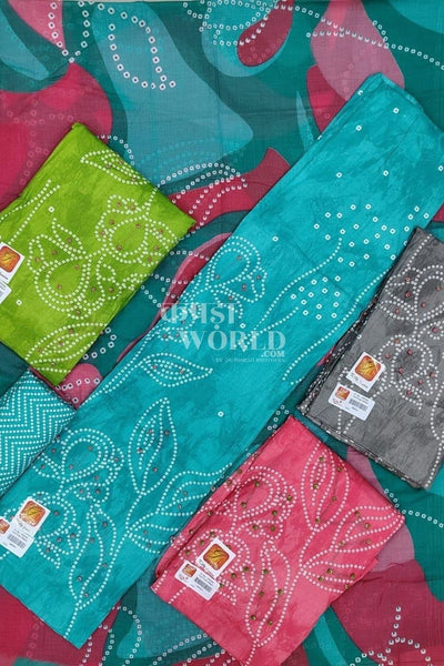 Ahmedabad Unstitched Cambric Suit with Chiffon Dupatta (Set of 4)122No