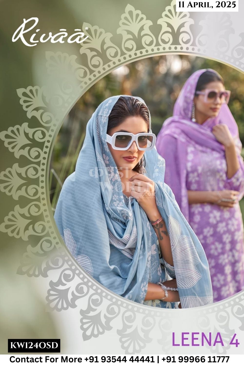 Rivaa Catalogue - Leena Vol 4 : Digital Printed Linen Suit Summer Wear Catalogs