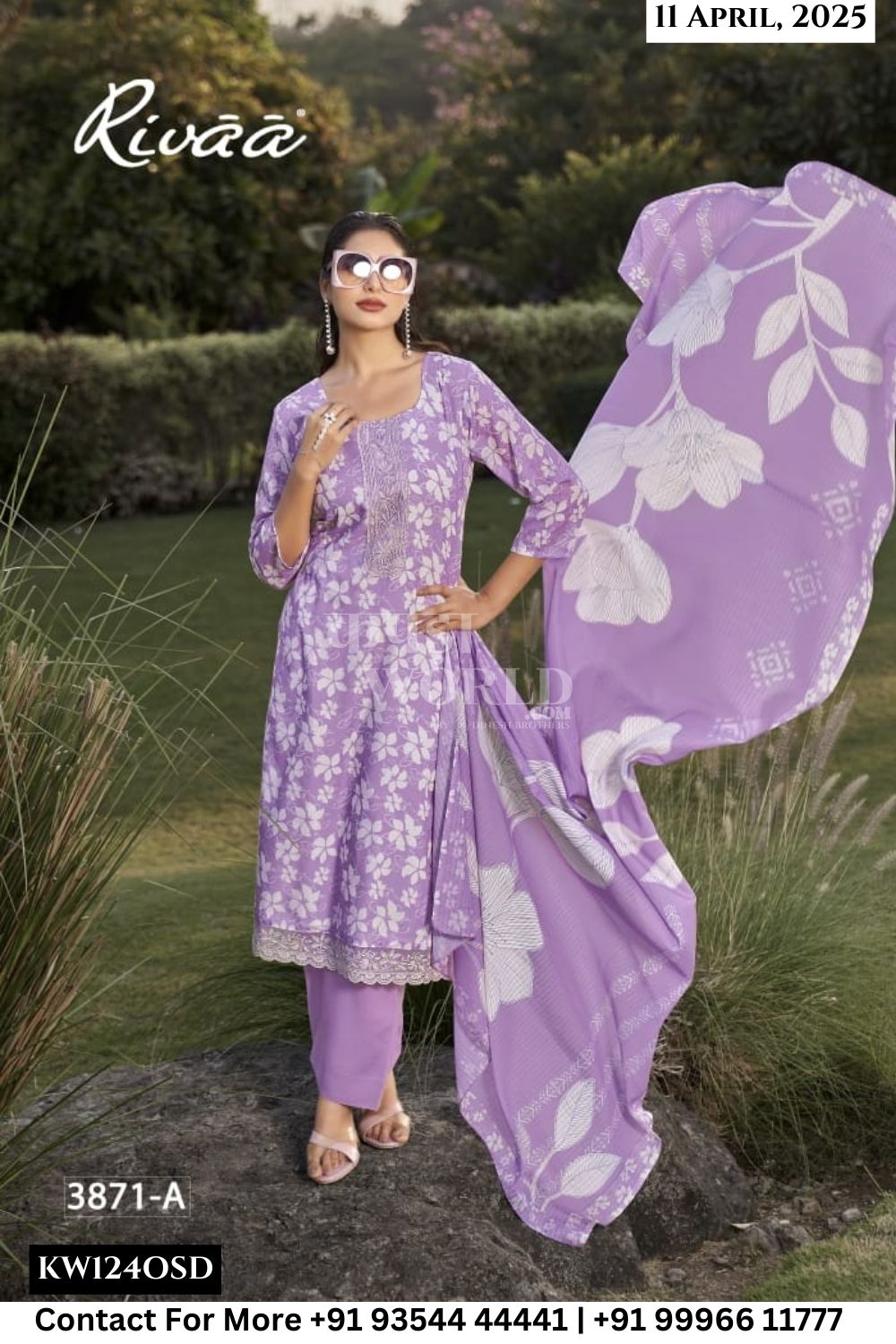 Rivaa Catalogue - Leena Vol 4 : Digital Printed Linen Suit Summer Wear Catalogs