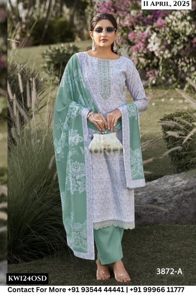 Rivaa Catalogue - Leena Vol 4 : Digital Printed Linen Suit Summer Wear Catalogs