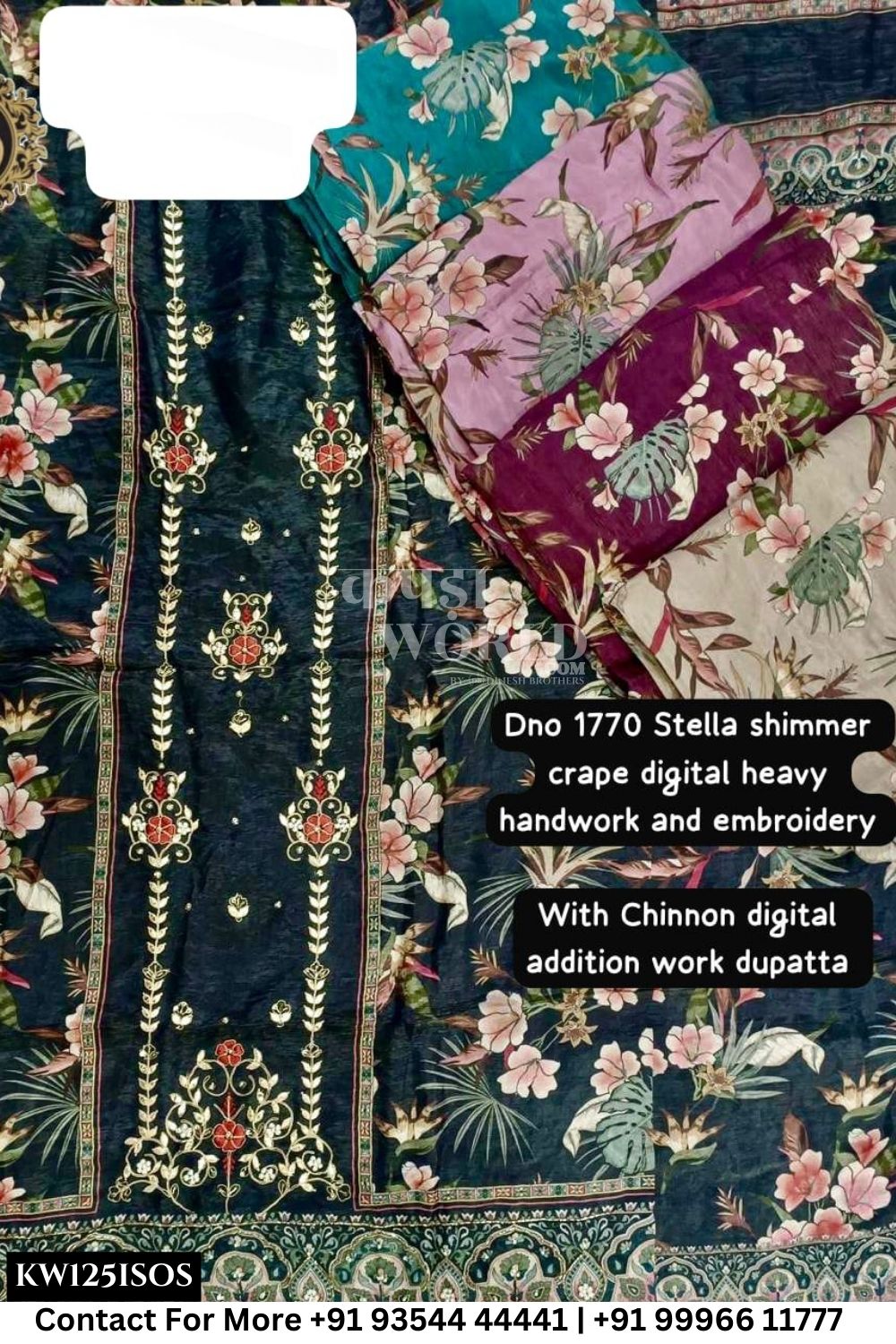 Kaydee - Fancy Cotton Suits With Half Work Pure Dupatta Patti:  (Set of 5)125No