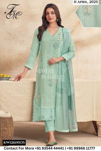T and M Catalogue - Nirjhari: Exclusive Linen Salwar Suit Latest Summer Collection