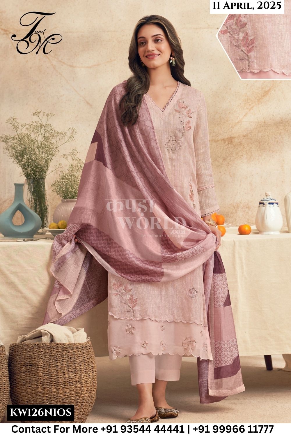 T and M Catalogue - Nirjhari: Exclusive Linen Salwar Suit Latest Summer Collection