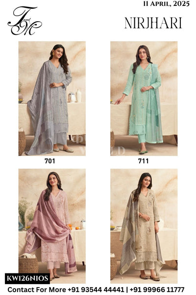 T and M Catalogue - Nirjhari: Exclusive Linen Salwar Suit Latest Summer Collection
