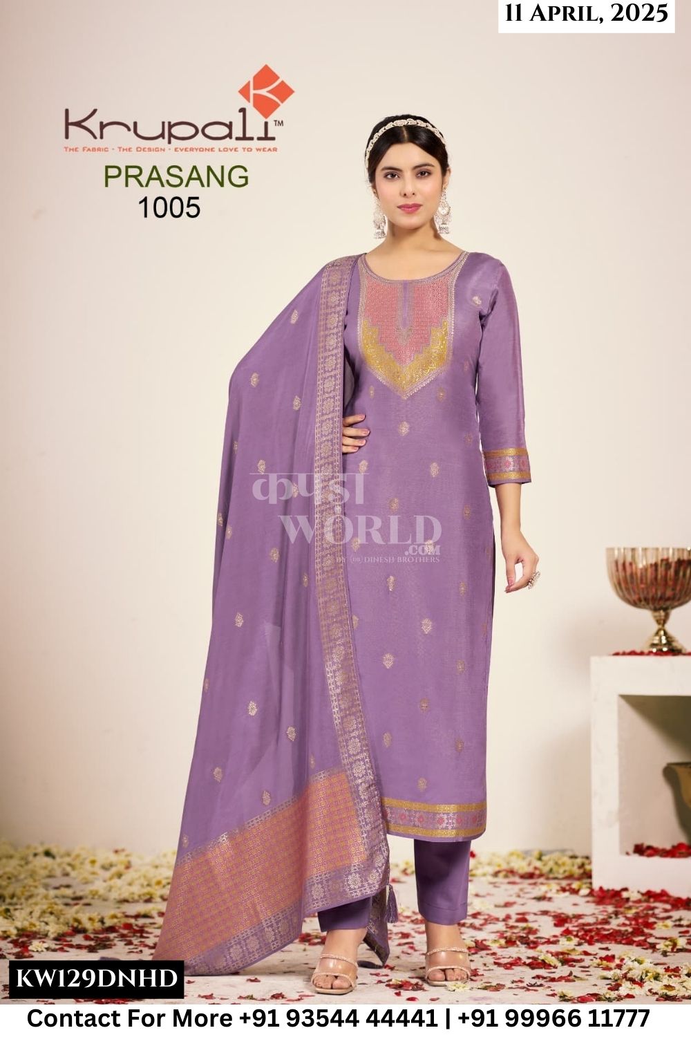 Krupali Catalogue - PRASANG   : PURE MUSLIN MINA JEQ
