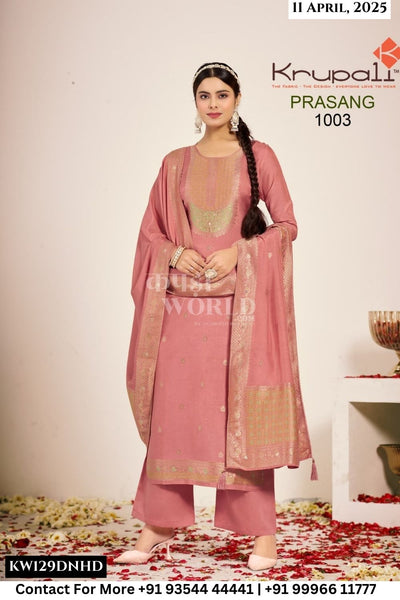 Krupali Catalogue - PRASANG   : PURE MUSLIN MINA JEQ