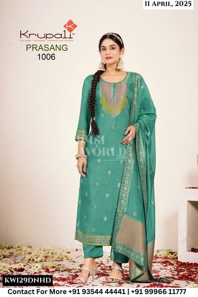 Krupali Catalogue - PRASANG   : PURE MUSLIN MINA JEQ
