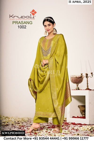 Krupali Catalogue - PRASANG   : PURE MUSLIN MINA JEQ
