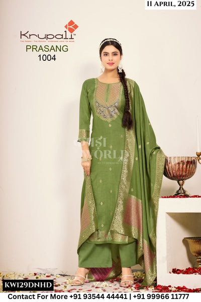 Krupali Catalogue - PRASANG   : PURE MUSLIN MINA JEQ