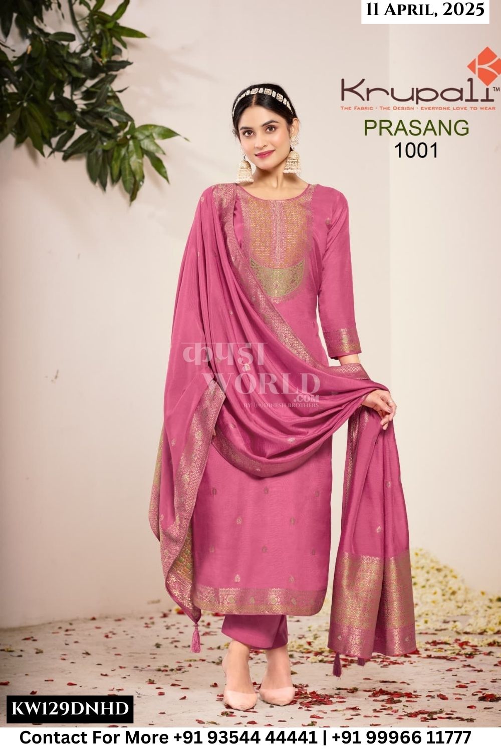 Krupali Catalogue - PRASANG   : PURE MUSLIN MINA JEQ