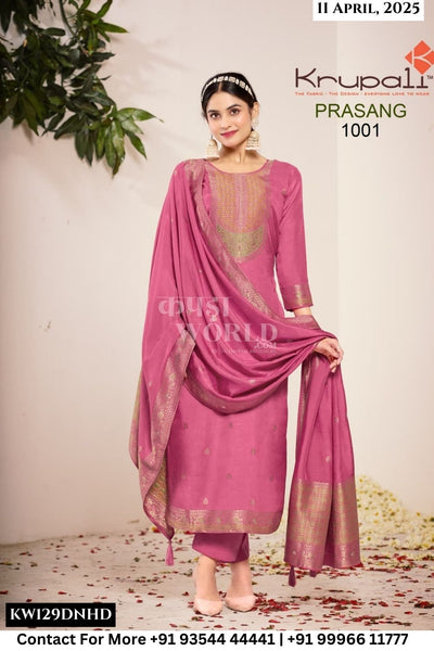 Krupali Catalogue - PRASANG   : PURE MUSLIN MINA JEQ