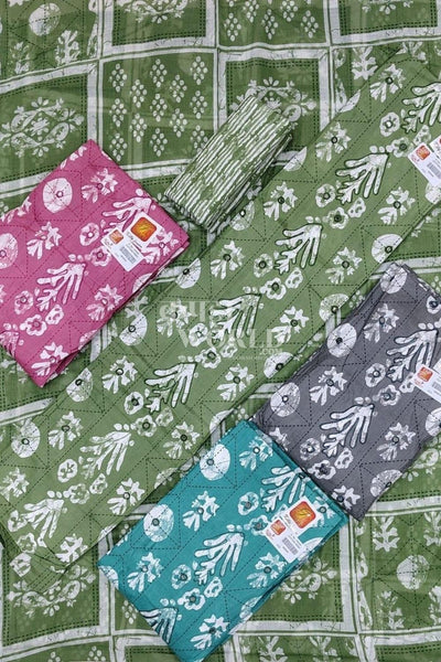 Ahmedabad Unstitched Cambric Suit with Chiffon Dupatta (Set of 4)129No