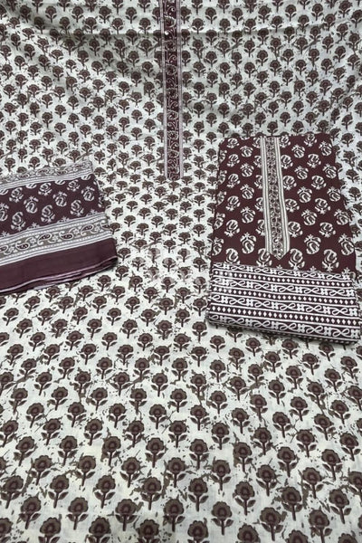Ahmedabad Unstitched Cambric Suit with Chiffon Dupatta (Set of 4)130No