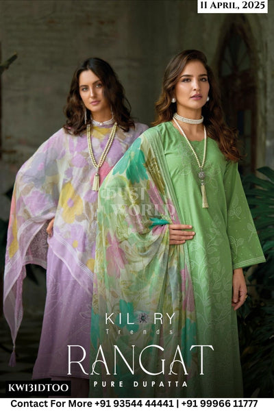 Kilory Catalogue - Rangat: Stylish Summer Wear Cotton Unstitched Suit Catalog Supplier