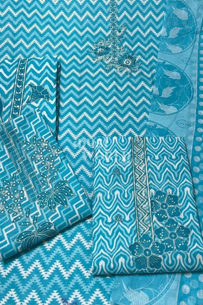 Ahmedabad Unstitched Cambric Suit with Chiffon Dupatta (Set of 4)132No