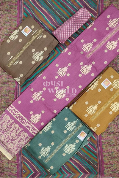 Ahmedabad Unstitched Cambric Suit with Chiffon Dupatta (Set of 4)135No