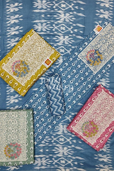 Ahmedabad Unstitched Cambric Suit with Chiffon Dupatta (Set of 4)138No