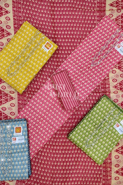 Ahmedabad Unstitched Cambric Suit with Chiffon Dupatta (Set of 4)147No