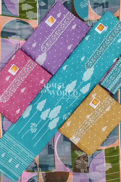 Ahmedabad Unstitched Cambric Suit with Chiffon Dupatta (Set of 4)148No