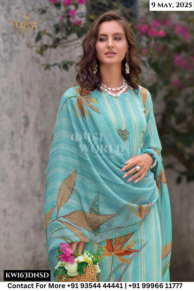 Rang Fashion Catalogue - Alvina: Fancy Digital print Linen Suit Catalog Wholesale Dealer